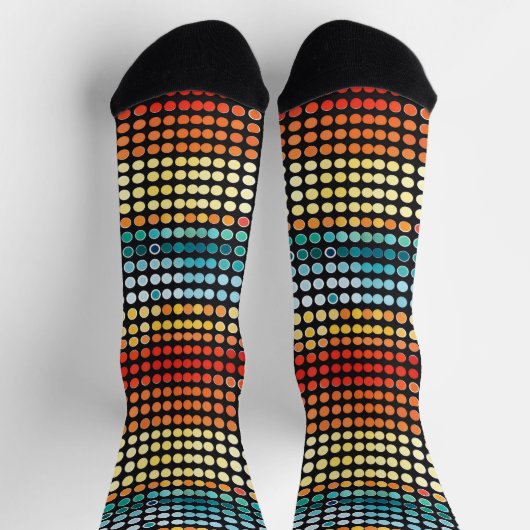 Chaussette Points de couleur rétro (Haut)
