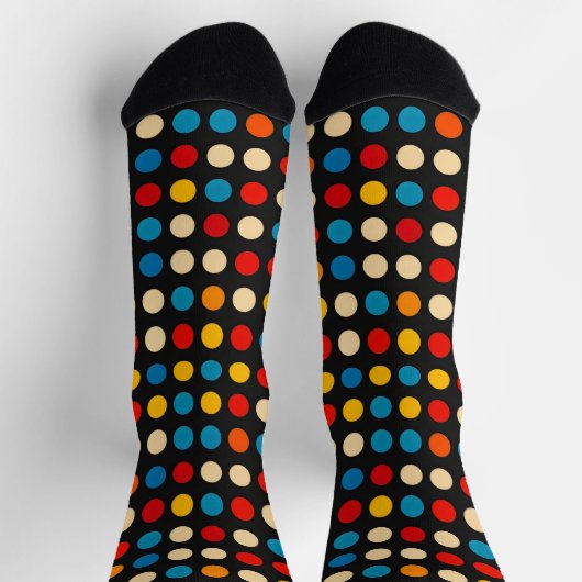 Chaussette Points de couleurs simples (Haut)