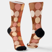 Chaussette Points géants du milieu du siècle, Chocolat Brown  (Angulaire)