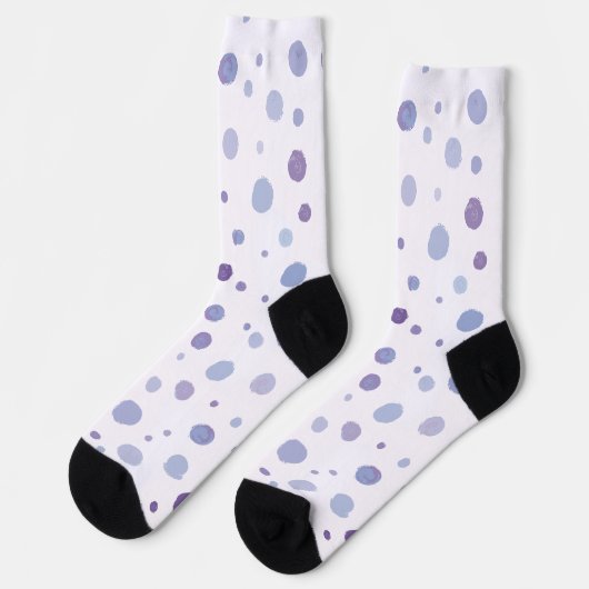 Chaussette points noirs peints à la main (Gauche)