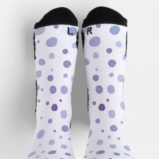 Chaussette points noirs peints à la main (Haut)