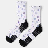 Chaussette points noirs peints à la main (Gauche)