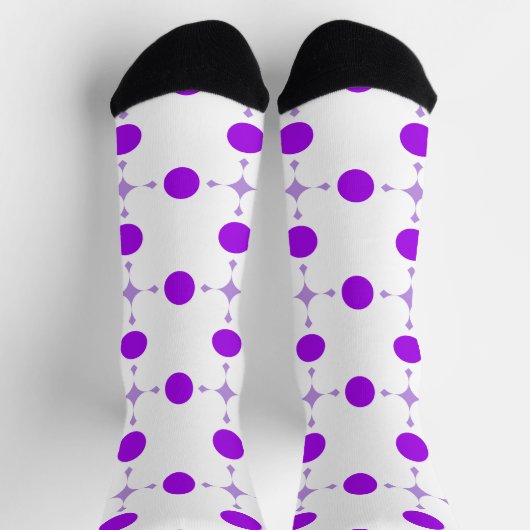 Chaussette Points violets, Motif à pois, Points, Pointillé (Haut)