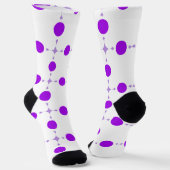 Chaussette Points violets, Motif à pois, Points, Pointillé (Angulaire)
