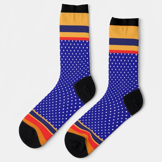 Chaussette Pois bleus + Grandes (Gauche)