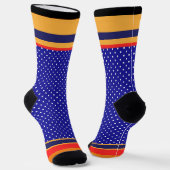 Chaussette Pois bleus + Grandes (Angulaire)