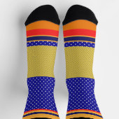 Chaussette Pois bleus + Plus de rayures (Haut)