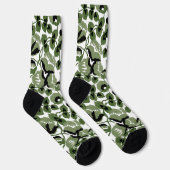 Chaussette Pois doux (olive) Art fin (Droite)