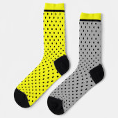 Chaussette Pois jaune noir (Gauche)