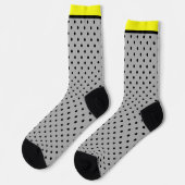 Chaussette Pois jaune noir (Gauche)