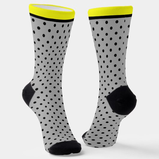 Chaussette Pois jaune noir (Angulaire)