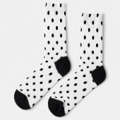 Chaussette Pois noirs et blancs (Gauche)
