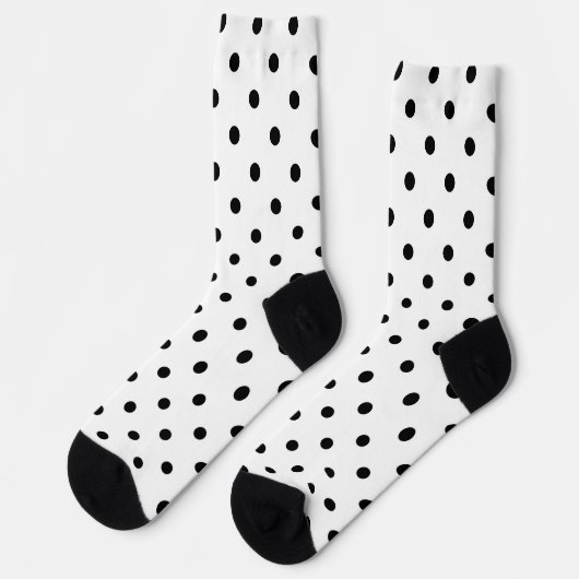 Chaussette Pois noirs et blancs (Gauche)