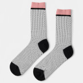 Chaussette Pois rose noir (Gauche)