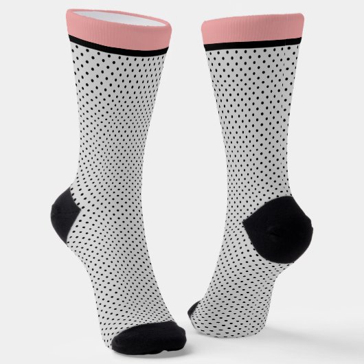 Chaussette Pois rose noir (Angulaire)