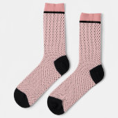Chaussette Pois rose noir (Gauche)