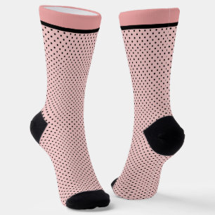 Chaussette Pois rose noir