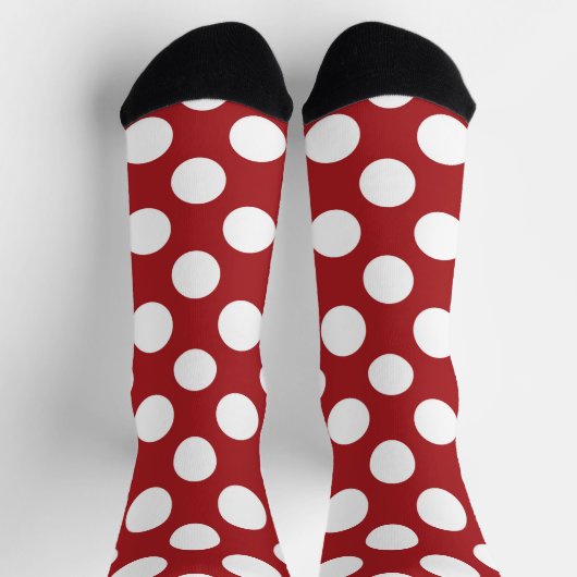 Chaussette Pois rouges, Motif à points polka, points, pointil (Haut)
