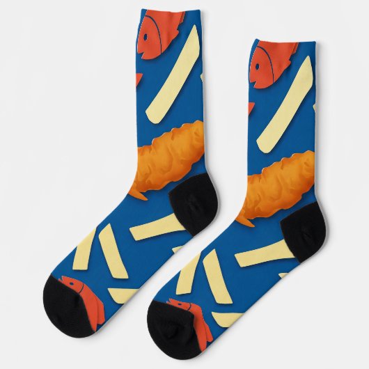 Chaussette Poisson et chips (Gauche)