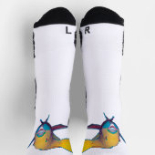 Chaussette Poisson perroquet - Conception abstraite - Découpé (Haut)