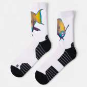 Chaussette Poisson perroquet - Conception abstraite - Découpé (Gauche)