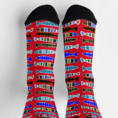 Chaussette Poisson rayé multicolore Thunder_Cove (Haut)