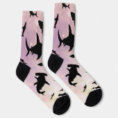 Chaussette Poisson rose sur galaxie dégradée Espace (Droite)