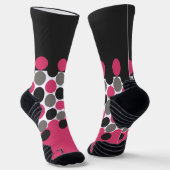 Chaussette Polika Dot rose et gris (Angulaire)