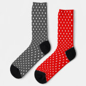 Chaussette Polka rouge do (Gauche)