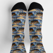 Chaussette Pomeranian Christmas Boat Holiday (Haut)