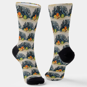Chaussette Pommes de Cézanne et Tissu Art de Vie Still Nature