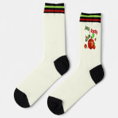 Chaussette Pommes rouges amusantes (Gauche)