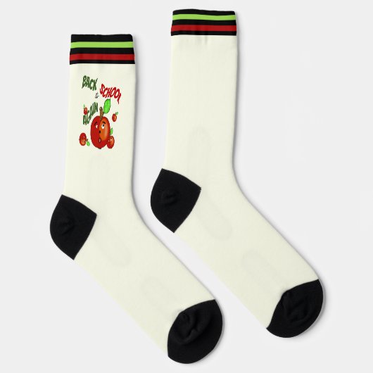 Chaussette Pommes rouges amusantes (Droite)
