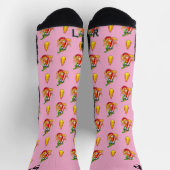Chaussette Pompier Cute Chili Motif Avec Nom Initiales (Haut)