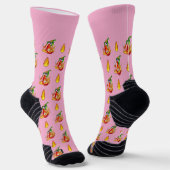 Chaussette Pompier Cute Chili Motif Avec Nom Initiales (Angulaire)