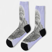 Chaussette Poodé Jouet miniature Argent gris bleu Chien Art (Gauche)