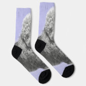 Chaussette Poodé Jouet miniature Argent gris bleu Chien Art (Droite)