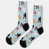 Chaussette Poodle Valentine Motif (Gauche)