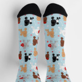 Chaussette Poodle Valentine Motif (Haut)