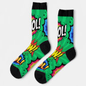Chaussette Pop Art Comics Discours Bubbles (Gauche)
