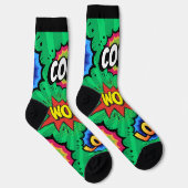 Chaussette Pop Art Comics Discours Bubbles (Droite)