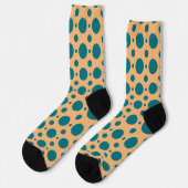 Chaussette Pop Art Pois Turquoises (Gauche)