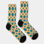 Chaussette Pop Art Pois Turquoises (Droite)