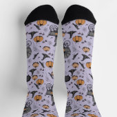 Chaussette Porte-bébé gothique pourpre & Halloween Citrouille (Haut)