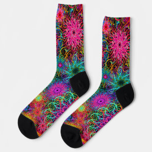 Chaussette Porte-clés de tasse à motif tourbillonnant coloré 
