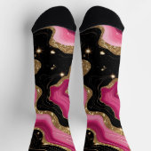 Chaussette Porte en or noir et rose (Haut)
