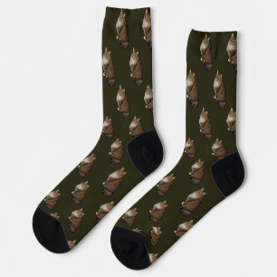 Chaussette Portrait de chat Maine Coon