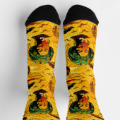 Chaussette Portrait féminin africain avec coucher de soleil (Haut)