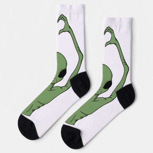 Chaussette Pose du cœur extraterrestre (Gauche)