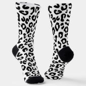 Chaussette Poster de animal Cheetah en noir et blanc (Angulaire)